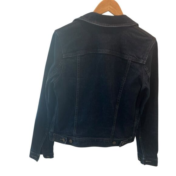 LRL Lauren Jeans Co Ralph Lauren Dark Wash Stretch Denim Jean Jacket Size Small - Picture 2 of 6